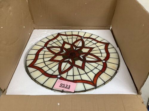 Stained Glass Ceiling Light Fixture - Lot 9533