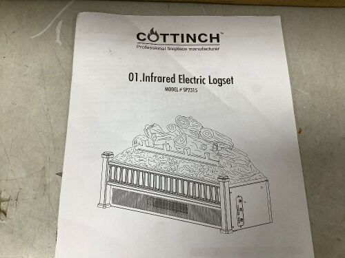 Cottinch Infrared Electric Log Set - Lot 9599