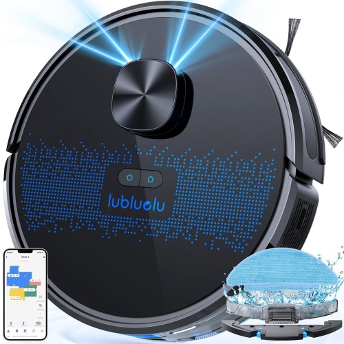 lubluelu SL60D - LDS9.0 Lidar Navigation Robotic Vacuum Cleaner (Piano Black) - Lot 9602