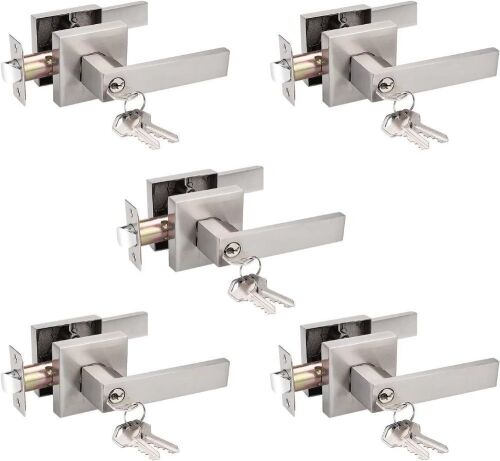 Probrico 5 Pack Interior Door Levers Satin Nickel  - Lot 220