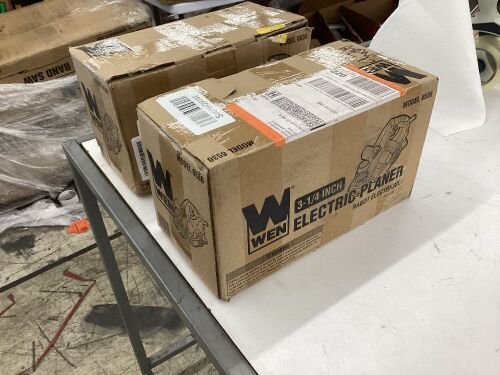 Lot of (2) WEN 6530 3-1/4 in. 6 Amp Corded Hand Planer - Uninspected, Open Box  - Lot 270