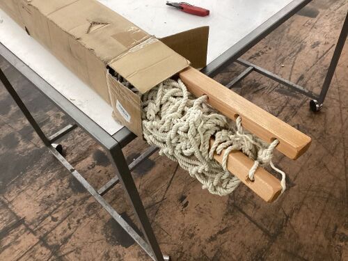 Ohuhu 52" Cotton Rope Hammock with Tree Straps - Lot 332