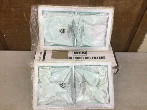 Lot of (2) WEN 90243-026-2 1-Micron Inner Air Filters, 2-Pack (for the WEN 3410 Air Filtration System) - Lot 388