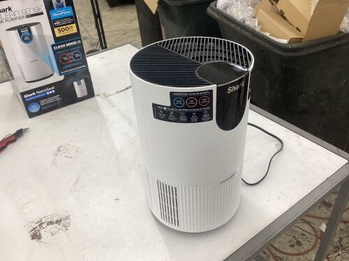 Shark 500 sq. ft. HEPA True Console Air Purifier in Whites with Nanoseal, Cleansense IQ, Odor Lock, HP102 - Lot 405