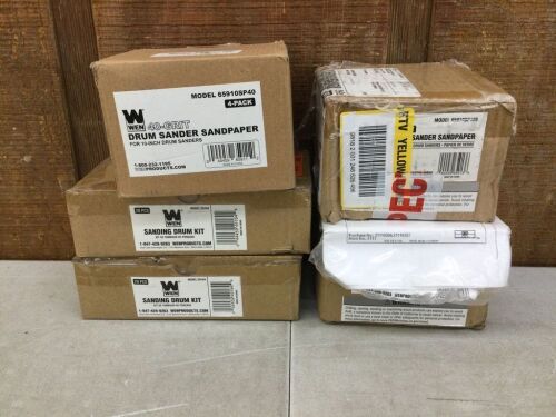 Lot of (2) Sanding Drum Kit & (3) Drum Sander Sandpaper  - Lot 410