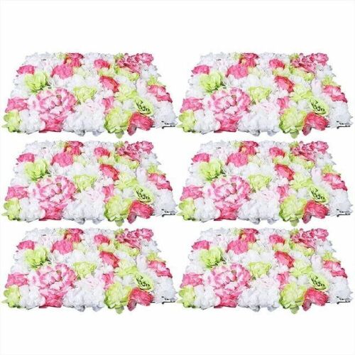 Artificial Silk Flower Wall Panels, 23.62 x 15.75", 6 pc  - Lot 469