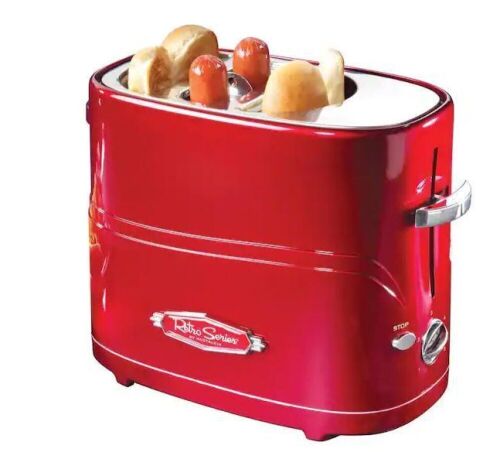 Nostalgia Pop-Up 2-Hot Dog and Bun Toaster With Mini Tongs  - Lot 589