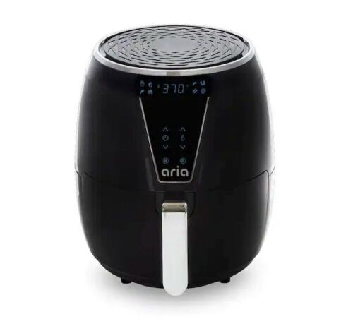 ARIA 5Qt Teflon-Free Premium Ceramic Air Fryer with 2-Tier Stainless Steel Rack - Lot 599