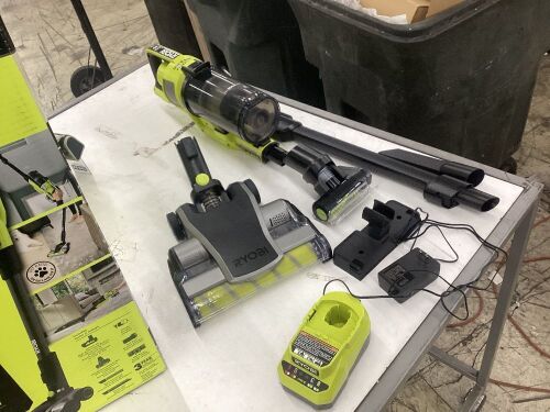 RYOBI ONE+ HP 18V Brushless Cordless Pet Stick Vac with Kit with Dual-Roller - Missing Battery  - Lot 731