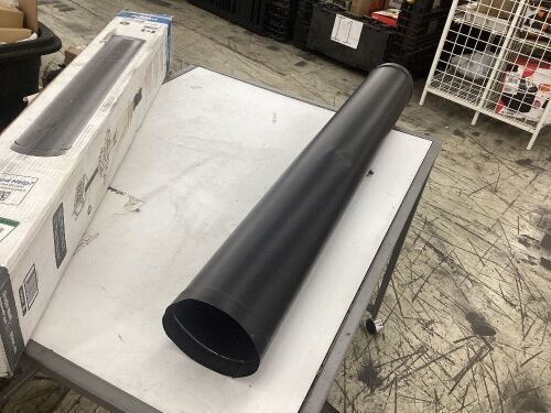 DuraVent DuraBlack 6 in. x 48 in. Single-Wall Chimney Stove Pipe - Dented - Lot 455