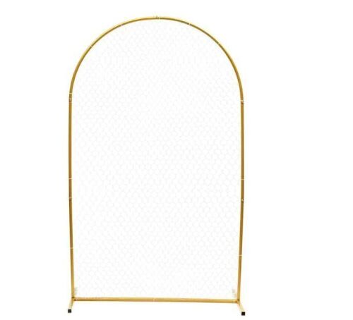 Gold Metal Mesh Arch Backdrop Arbor 78.74 in. x 47.24 in. - Lot 475