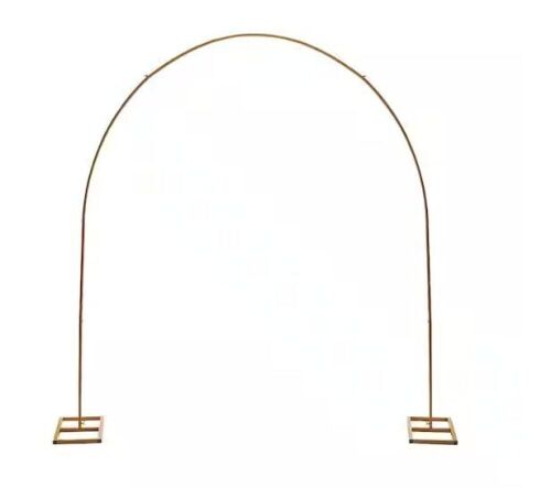Gold Metal Wedding Backdrop Arch Stand Arbor 90.62 in. x 90.62 in. - Lot 505