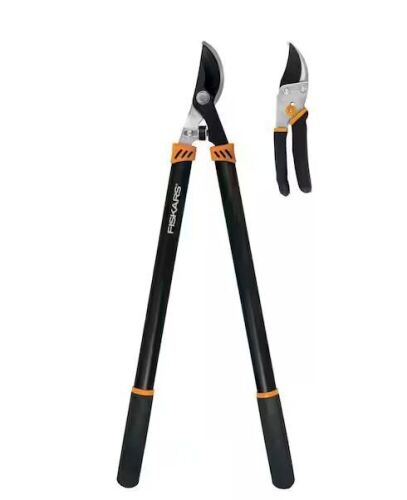 Fiskars 2-Piece Pruner Set with 28 in. Bypass Lopper and 5.5 in. Bypass Pruner - Lot 525