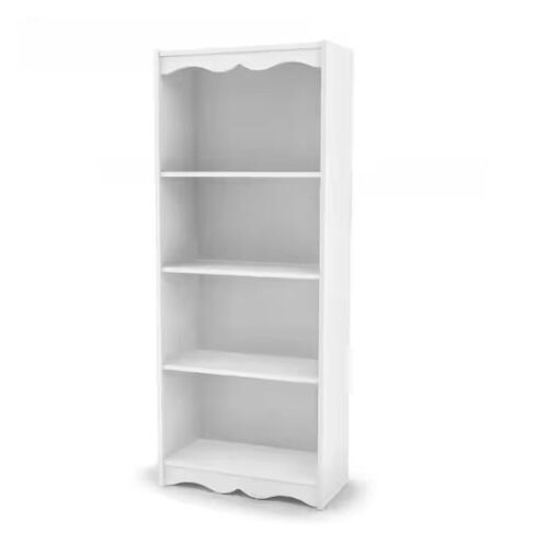 CorLiving Hawthorn 60 in. Frost White Wood 4-shelf Standard Bookcase with Adjustable Shelves - Lot 555