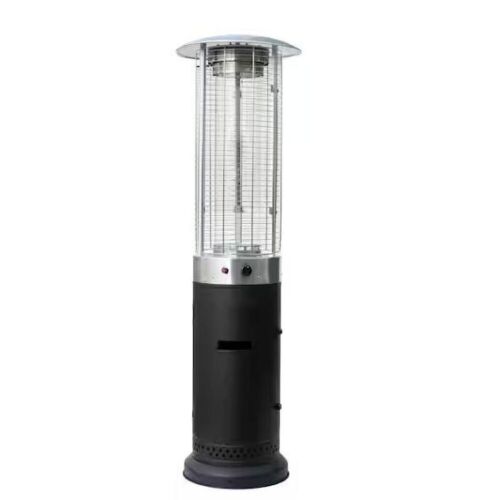 HotShot 46,000 BTU Rapid Induction Patio Heater with Large Flame Glass Tube in Denali Black  - Lot 31