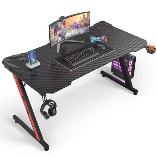 55-in Black Modern Gaming Desk - Lot 295