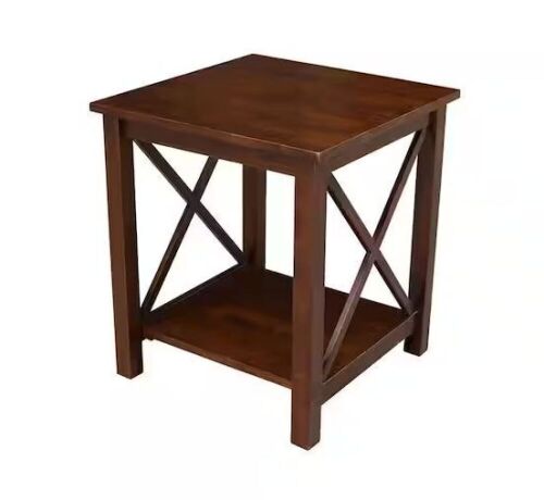 International Concepts Hampton Espresso End Table - Crack on Bottom Shelf - Lot 453