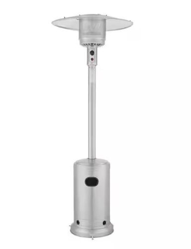Hampton Bay 48000 BTU Stainless Steel Propane Standing Patio Heater with Wheels  - Lot 30