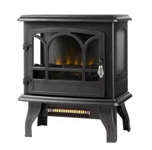StyleWell Kingham 400 sq. ft. Panoramic Infrared Electric Stove in Black with Electronic Thermostat - Lot 470