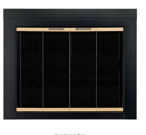 Pleasant Hearth Arrington Small Glass Fireplace Doors - Lot 474