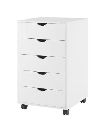 White 5-Drawer Office File Cabinet - Lot 513