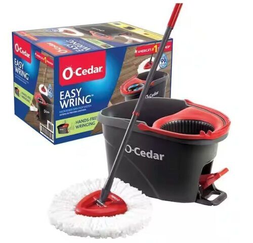 O-Cedar EasyWring Microfiber Spin Mop with Bucket System  - Lot 371