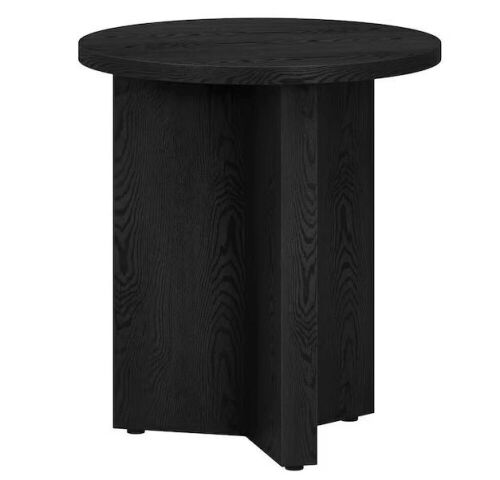 Meyer&Cross Anders 20 in. Black Grain Round MDF Top End Table - Lot 560