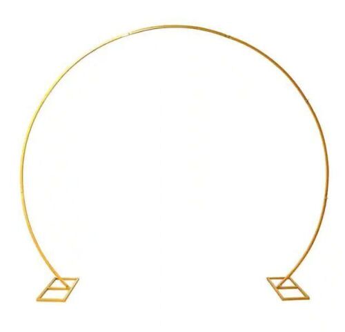 86.6 in. x 102.4 in. Gold Metal Wedding Arch Backdrop Stand - Lot 600