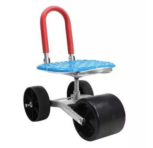 High-Carbon Steel Garden Cart with Adjustable 360-Degree Swivel Seat  - Lot 620
