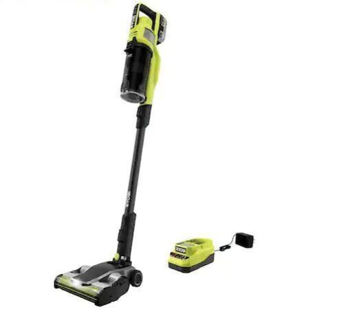 RYOBI ONE+ HP 18V Brushless Cordless Pet Stick Vac with Kit with Dual-Roller, 4.0 Ah HIGH PERFORMANCE Battery, and Charger  - Lot 441