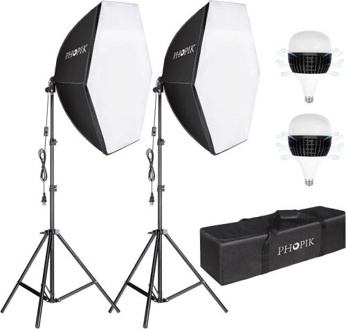 PHOPIK Softbox Photography Lighting Kit - Lot 446