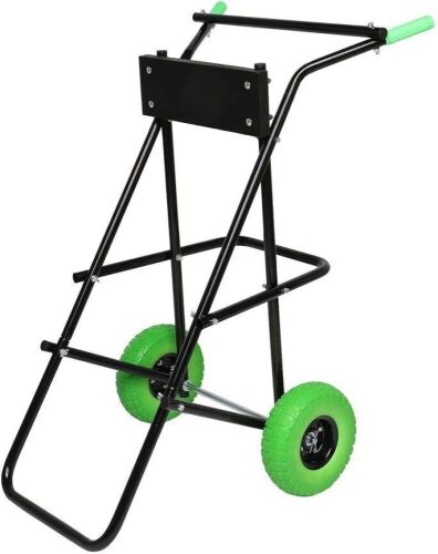 TUFFIOM Iron 440lbs Boat Motor Engine Carrier Dolly Cart With Wheels, Black - Lot 744
