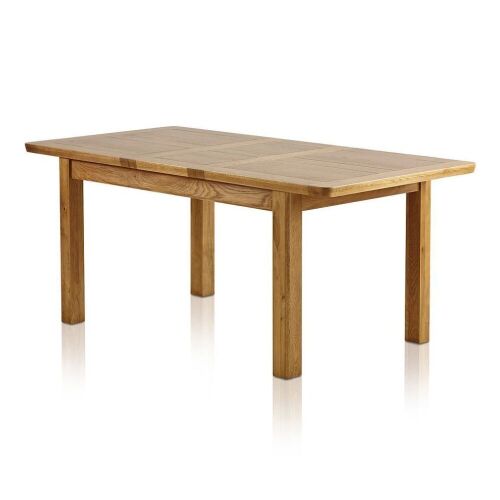 4'7" x 3' Rustic Oak Extendable Dining Table  - Lot 22