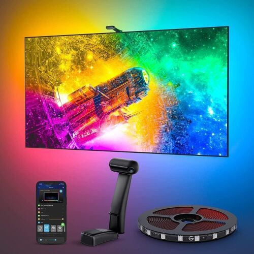 Govee Envisual TV RGBIC LED Backlight T2 with Dual Cameras, 11.8ft for 55-65 inch TVs - Lot 506