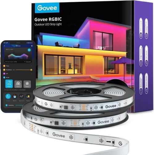 Govee Outdoor RGBIC LED Strip Lights, 2 Rolls of 32.8ft - Lot 516