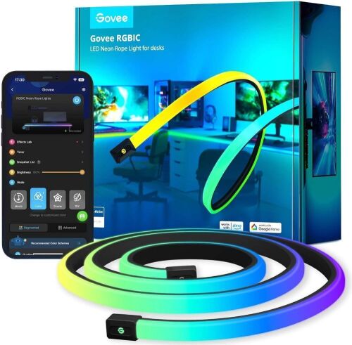 Govee RGBIC LED Neon Rope Lights for Desks, 16.4ft - Lot 604