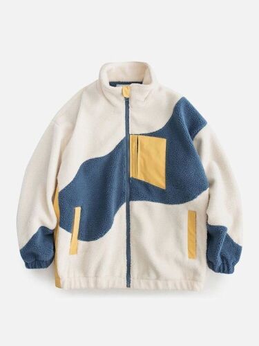 Aelfric Eden Wave Colorblock Sherpa Coat, Small - Lot 536