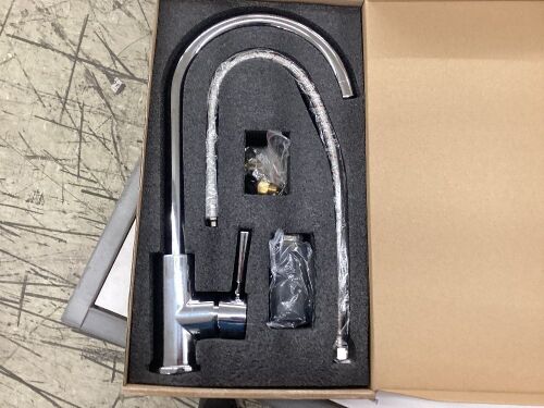 Chrome Single Handle Kitchen Faucet  - Lot 706