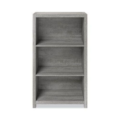 Whalen Smoked Ash/Rustic Warm Gray Three Shelf Fallbrook Bookcase, 28 x 14 x 48.25 inch - Lot 43