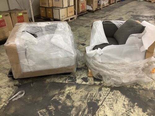 Lot of (2) Corner Modular Chairs  - Lot 18