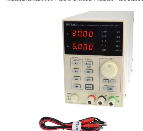 KORAD KA3005P - Programmable Precision Variable Adjustable 30V, 5A DC Linear Power Supply Digital Regulated Lab Grade - Lot 189