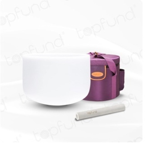 C Note Root Chakra Crystal Singing Bowl with Heavy Duty Carrying Case and Singing Bowl Mallet - Lot 205