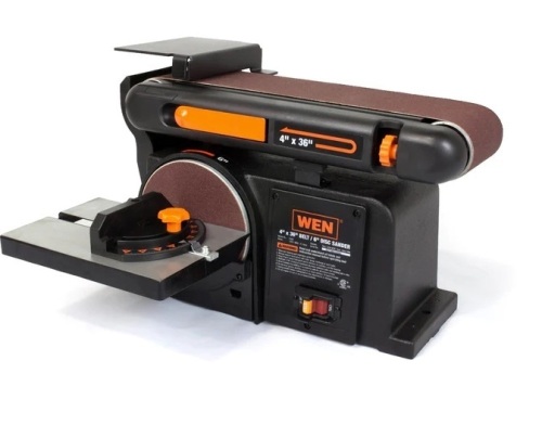 WEN 6502T 4.3-Amp 4 x 36 in. Belt and 6 in. Disc Sander with Cast Iron Base - Lot 119