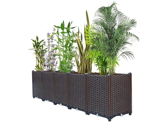NACREEN Large Planters for Outdoor Plants Raised Garden Bed Boxes, Raised Plant Pots Perfect for Garden Patio Balcony Deck to Planting Flowers Vegetables Tomato and Herbs - Lot 245