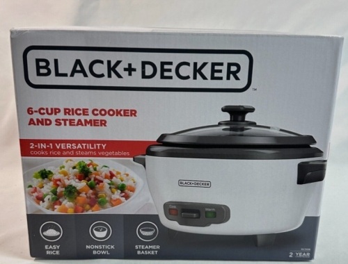 Black + Decker 6 cup rice cooker and vegetable steamer - Lot 296