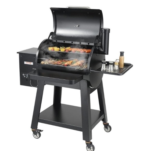 VEVOR Smoker Grill, Portable Wood Pellet Grill with Cart, 8 IN 1 BBQ Grill with PID Temperature Control for Outdoor Cooking - Lot 249
