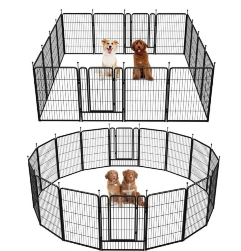 FXW Rollick Dog Playpen Outdoor, 16 Panels 40" Height Dog Fence Exercise Pen with Doors for Large/Medium/Small Dogs, Pet Puppy Playpen for RV, Camping, Yard - Lot 254