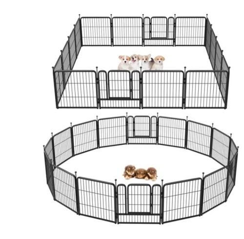 FXW Rollick Dog Playpen Outdoor,16 Panels 32" Height Dog Fence Exercise Pen with Doors for Large/Medium/Small Dogs, Pet Puppy Playpen for RV, Camping, Yard - Lot 256