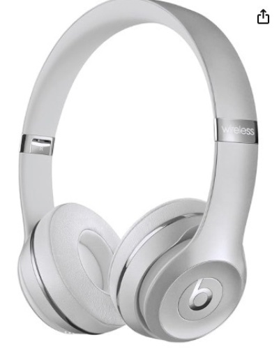 Beats Solo3 Wireless On-Ear Headphones - Apple W1 Headphone Chip, Class 1 Bluetooth, 40 Hours of Listening Time, Built-in Microphone - Silver - Lot 270