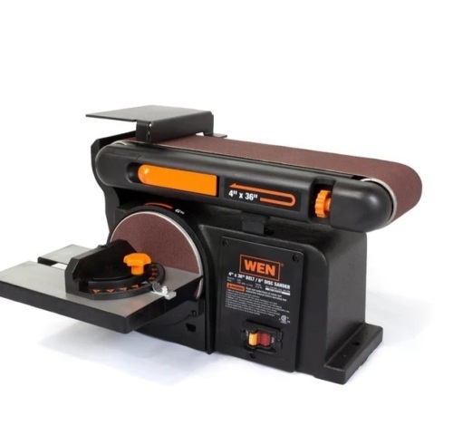 WEN 6502T 4.3-Amp 4 x 36 in. Belt and 6 in. Disc Sander with Cast Iron Base $120.35 - Lot 138